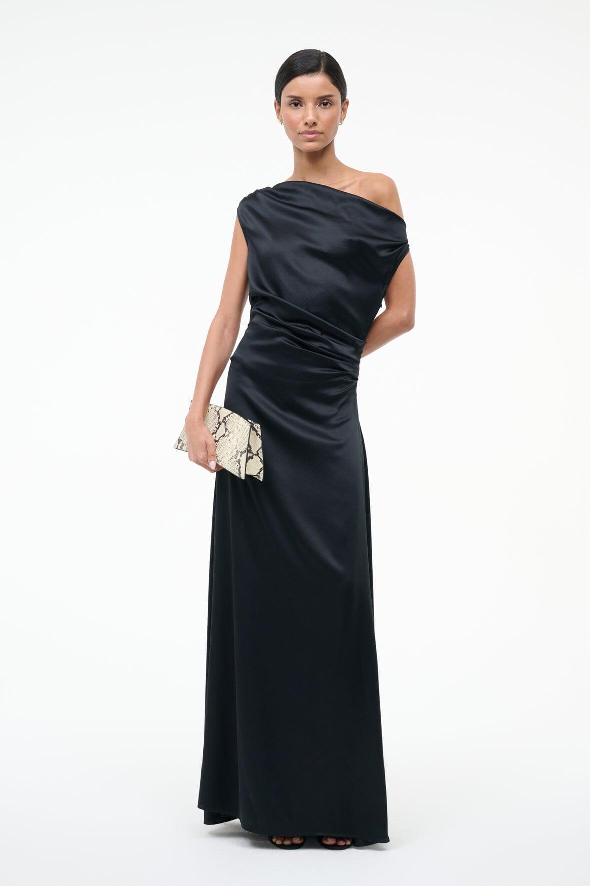 STAUD, Maxi Phare Silk Dress in Black, Size 00 STAUD, Maxi Phare Silk Dress in Black, Size 00