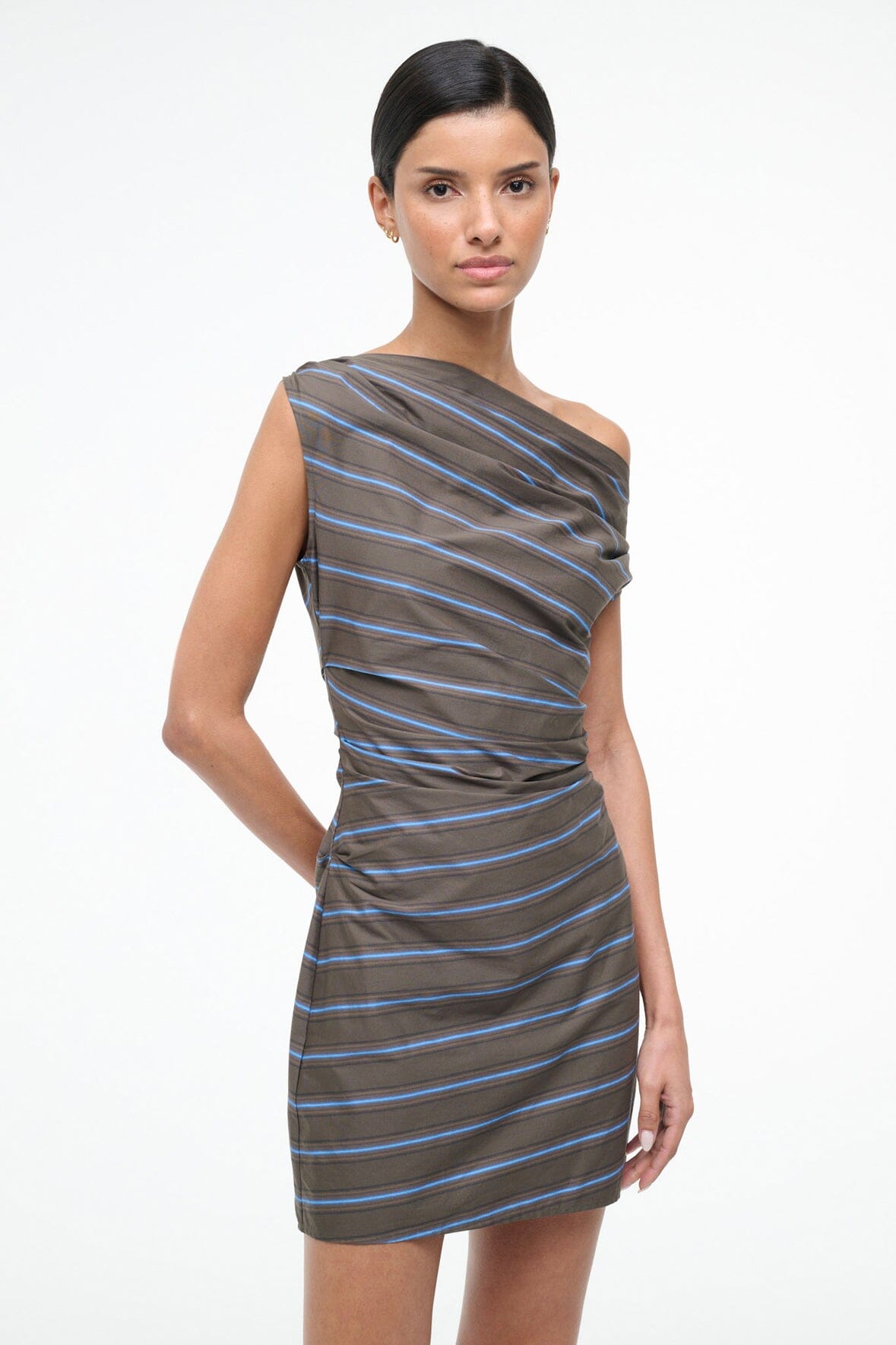 STAUD, Mini Phare Dress in Huntington Stripe, Size 16 STAUD, Mini Phare Dress in Huntington Stripe, Size 16
