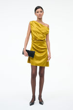 MINI PHARE SILK DRESS | TURMERIC