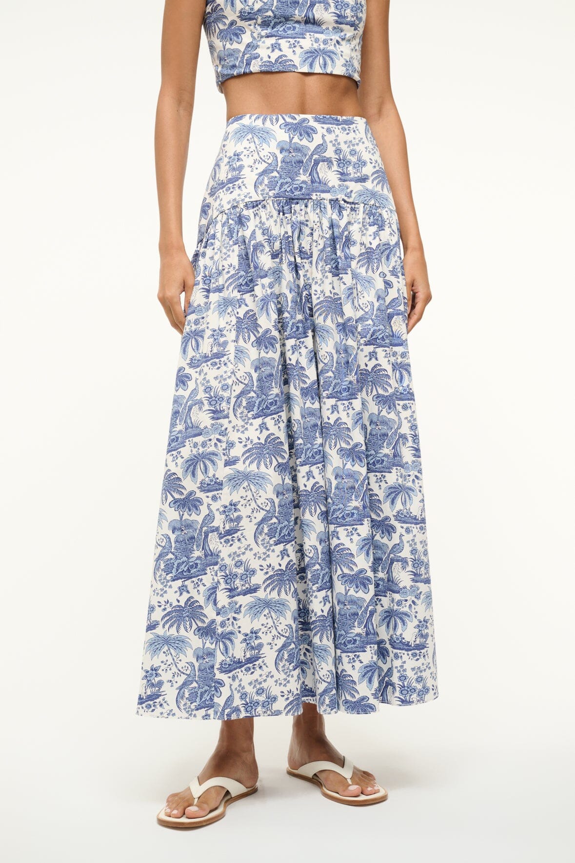 Image PROCIDA SKIRT | BLUE TOILE 3 of 3 and Clicking this image will trigger a zoom pop-up