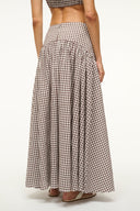 Image PROCIDA COVERUP SKIRT | DARK CHOCOLATE GINGHAM 4 of 4