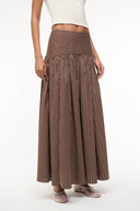 Image PROCIDA SKIRT | DARK OAK MICRO STRIPE 2 of 6