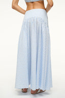 Image PROCIDA COVERUP SKIRT | SKY GINGHAM 4 of 4