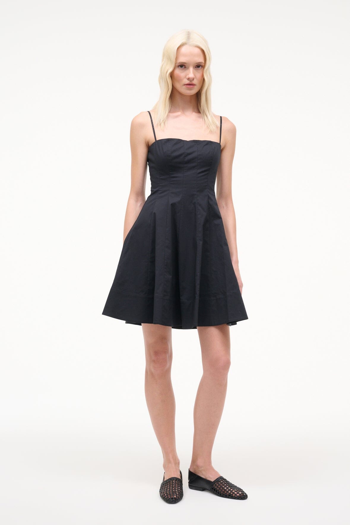 staud black dress Ilana refined elegance STAUD, Mia Dress in Black,