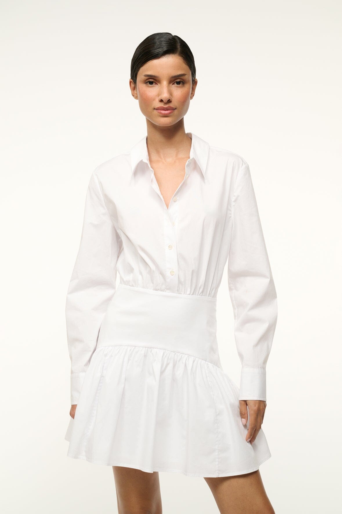 STAUD ローレン ミニドレス ROCCO MINI DRESS WHITE