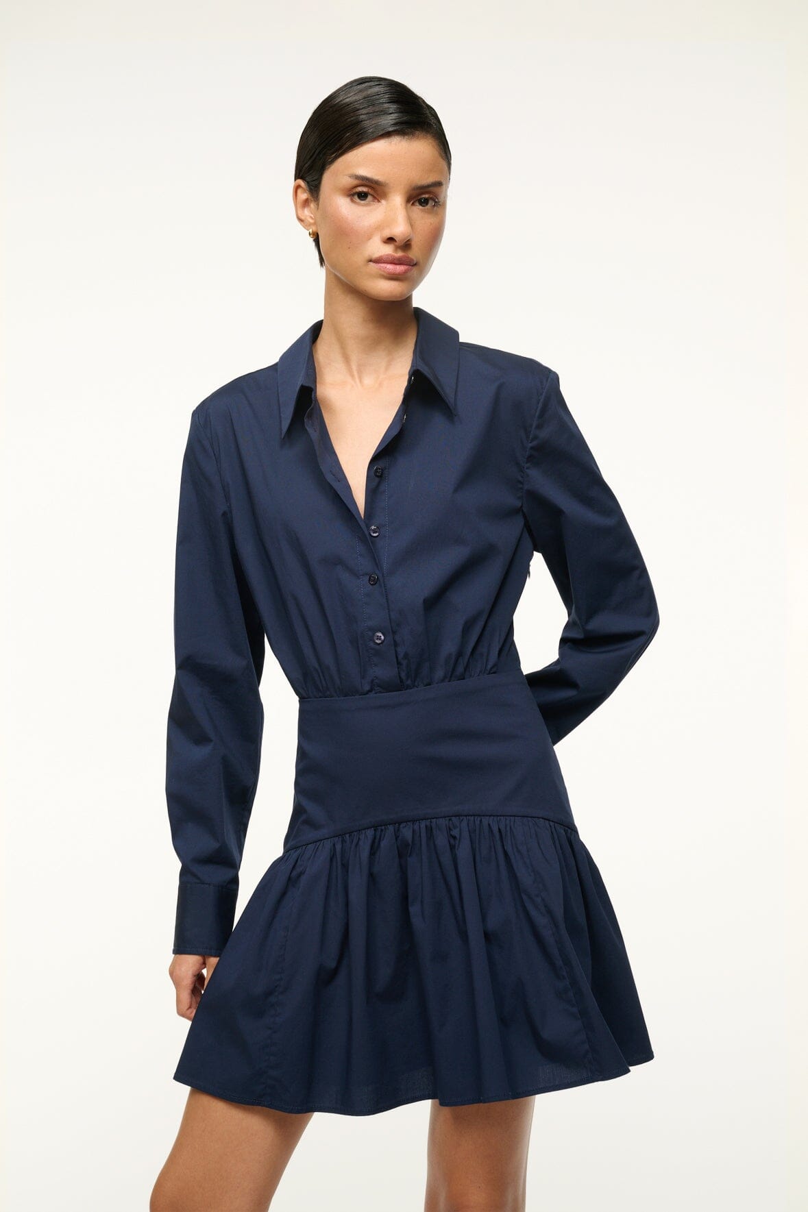 Image ROCCO MINI DRESS | NAVY 5 of 6 and Clicking this image will trigger a zoom pop-up