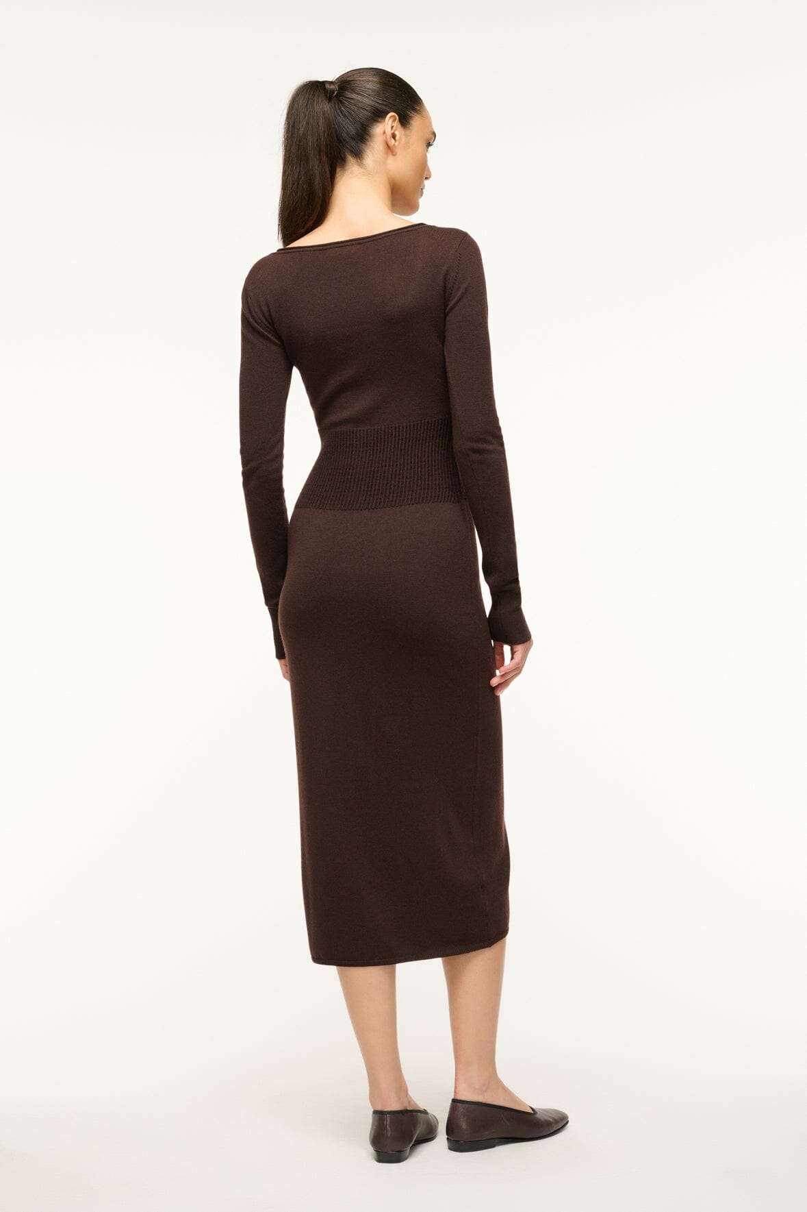 Image SABRINA DRESS | DARK CHOCOLATE 4 of 6 and Clicking this image will trigger a zoom pop-up