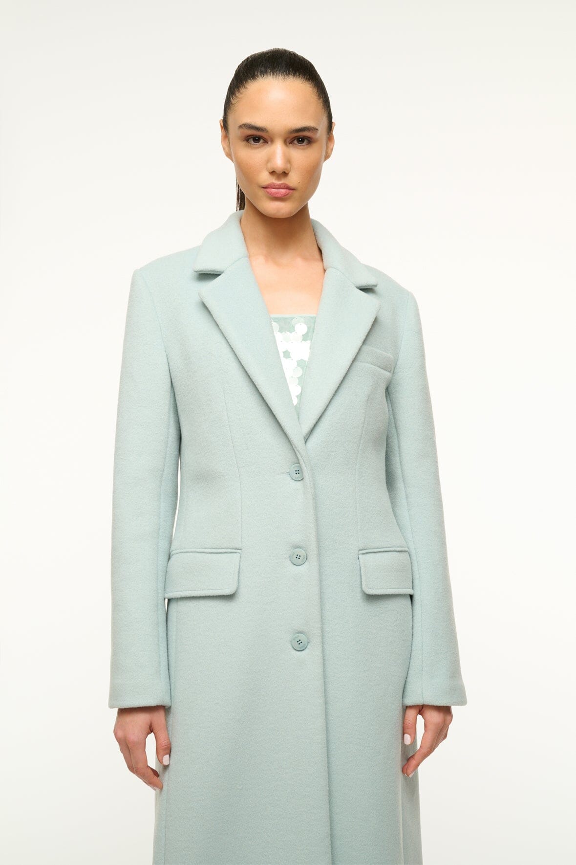 Image SANZA COAT | MIST 6 of 7 and Clicking this image will trigger a zoom pop-up