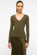 Image CARGO CASHMERE SWEATER | DARK OLIVE 1 of 4