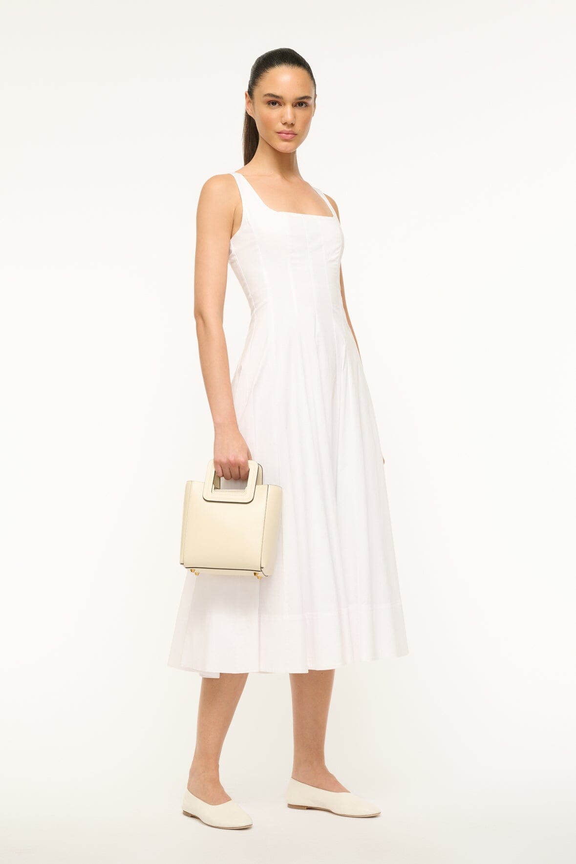 Staud Clothing Staud Mini Shirley Bag White Dress Staud Shirley