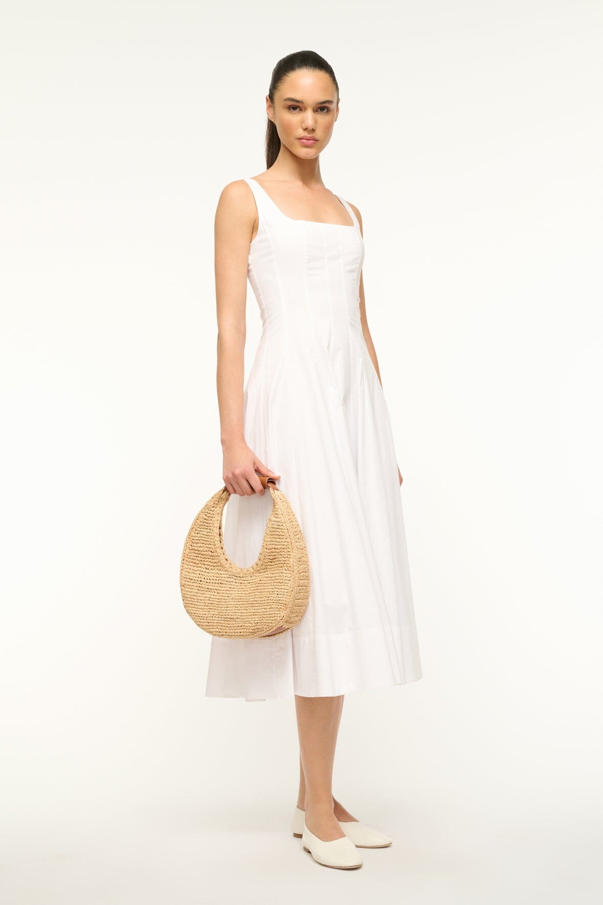 Image MOON RAFFIA BAG | NATURAL RAFFIA 2 of 6 and Clicking this image will trigger a zoom pop-up