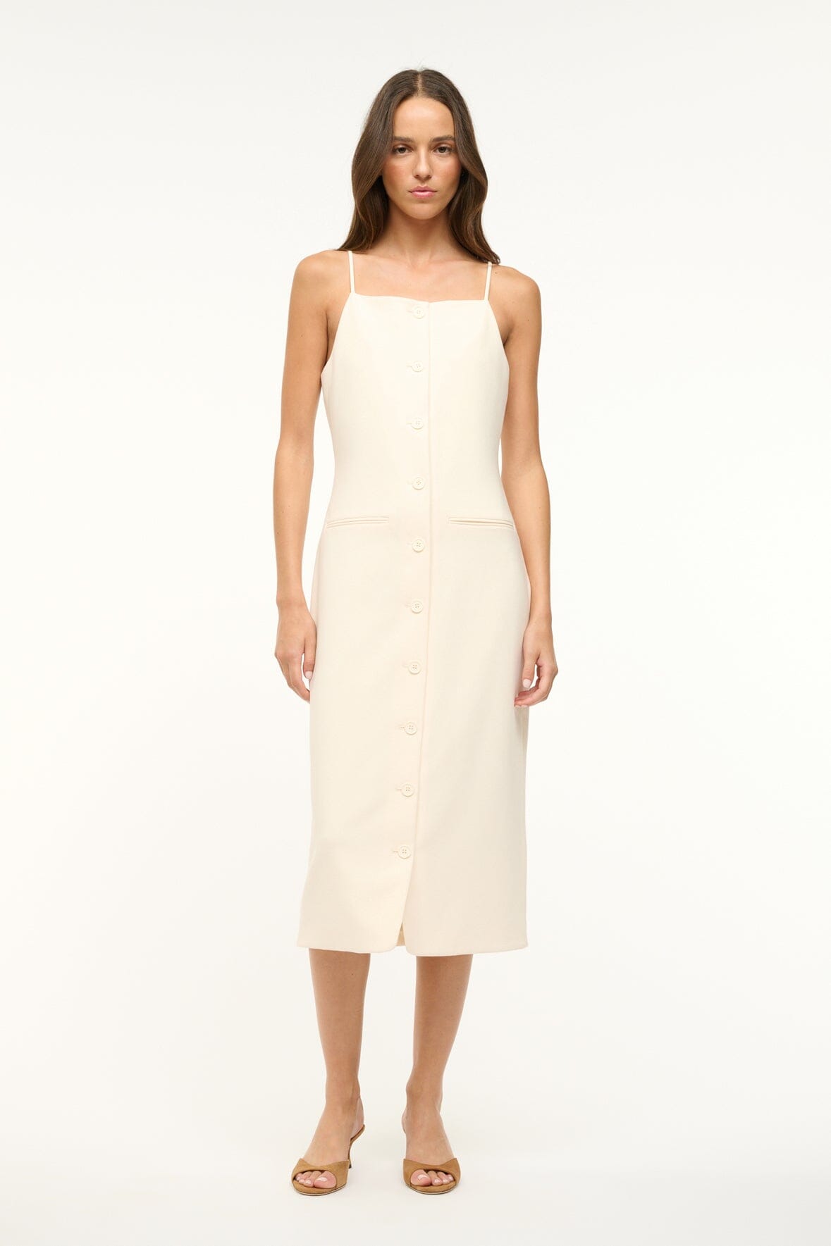 ワンピース STAUD Woman Dress Pearl R24S2188BM IVY STAUD: Dress woman - Pearl | Staud dress R24S2188BM online