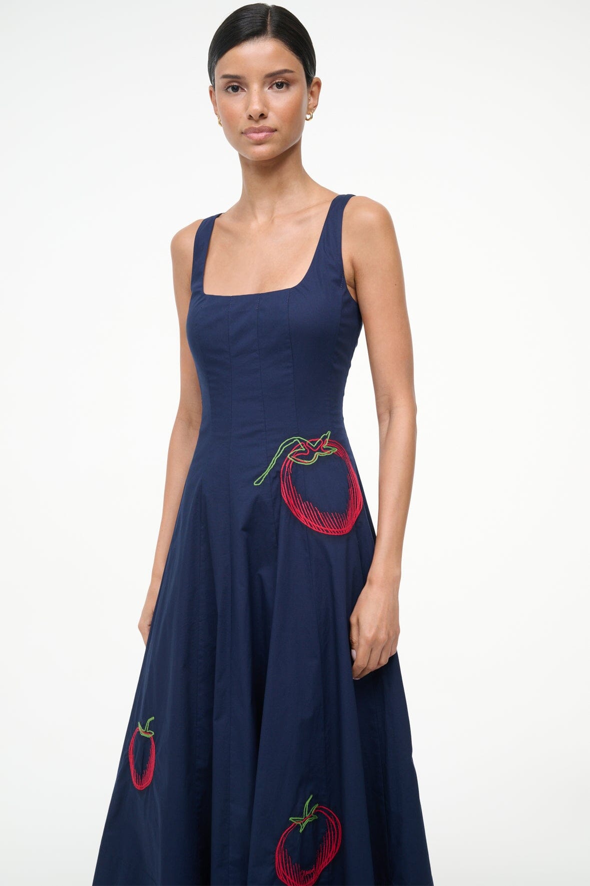 Image WELLS DRESS | NAVY ROMA 3 of 7 and Clicking this image will trigger a zoom pop-up
