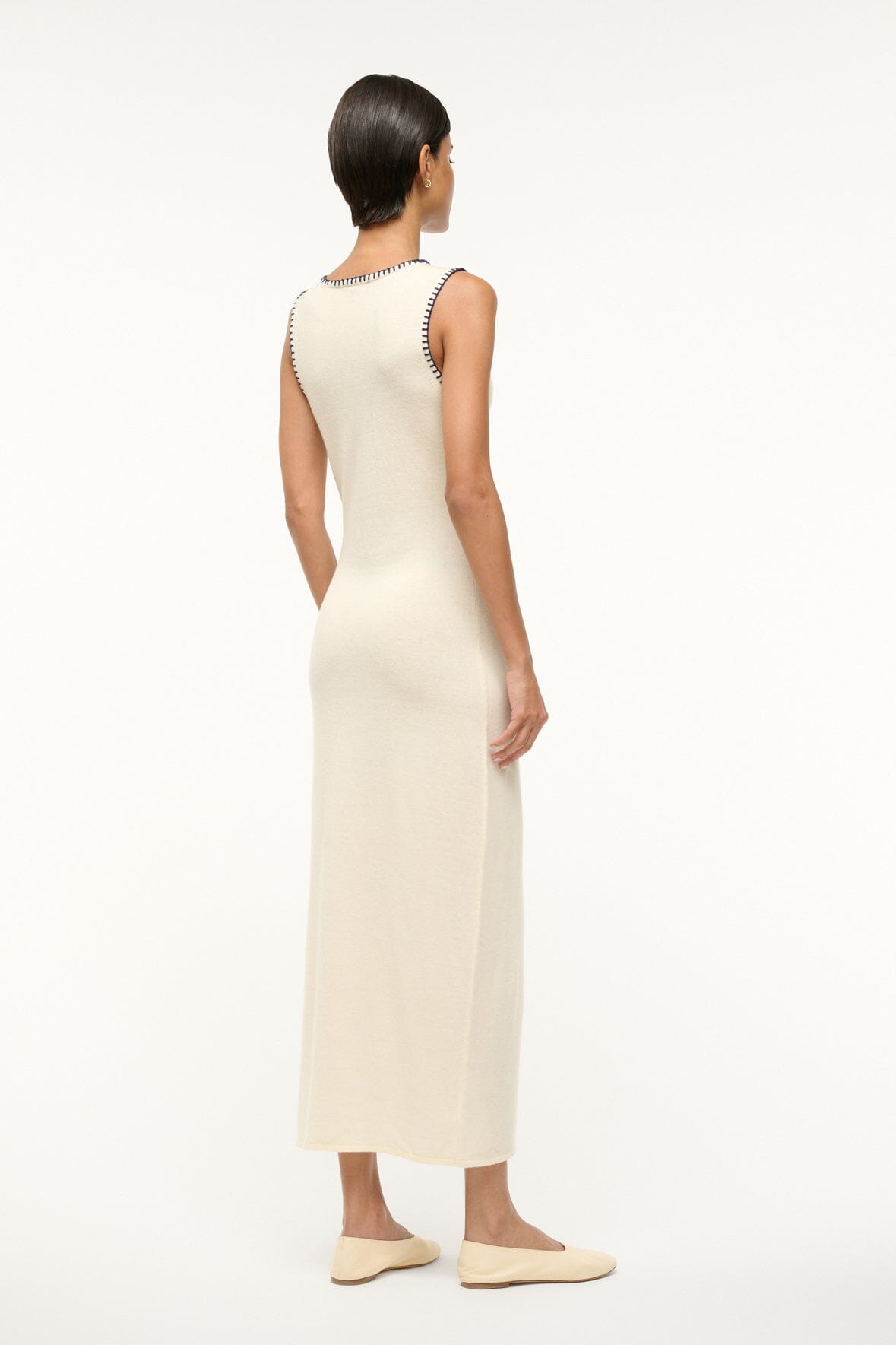 Image WENTWORTH DRESS | IVORY NAVY 4 of 5 and Clicking this image will trigger a zoom pop-up