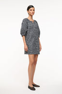 VINCENT MINI DRESS | BLACK WOODBLOCK FLORAL