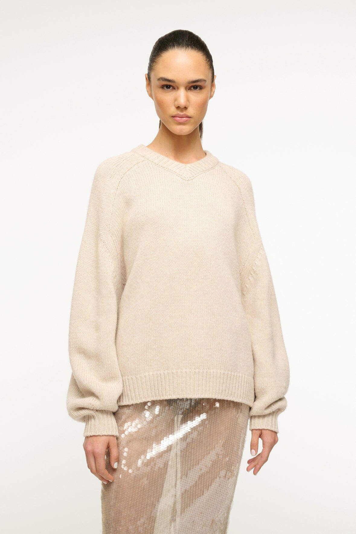 Image WILSON SWEATER | OATMEAL 1 of 4 and Clicking this image will trigger a zoom pop-up