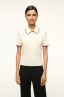 Image WINDSOR TOP | IVORY NAVY 1 of 4