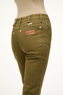 Image STAUD + WRANGLER THE CROPPED BOOT JEAN | SERGEANT GREEN 4 of 6