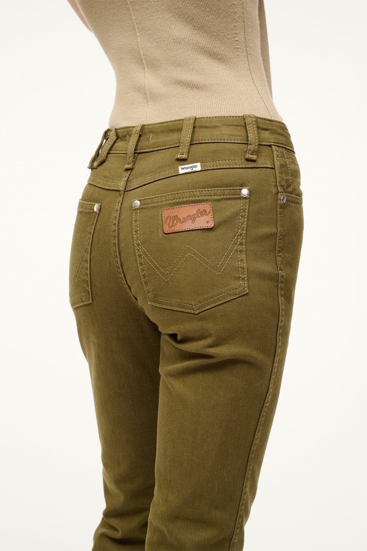 STAUD + WRANGLER THE MUST JEAN SERGEANT GREEN