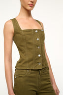 Image STAUD + WRANGLER TRUCKER TOP | SERGEANT GREEN 3 of 4