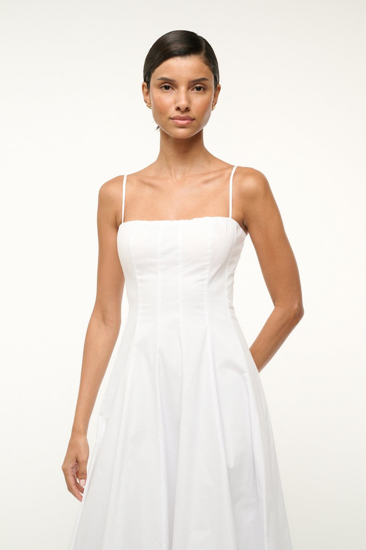 Image WYLIE DRESS | WHITE 4 of 5 and Clicking this image will trigger a zoom pop-up