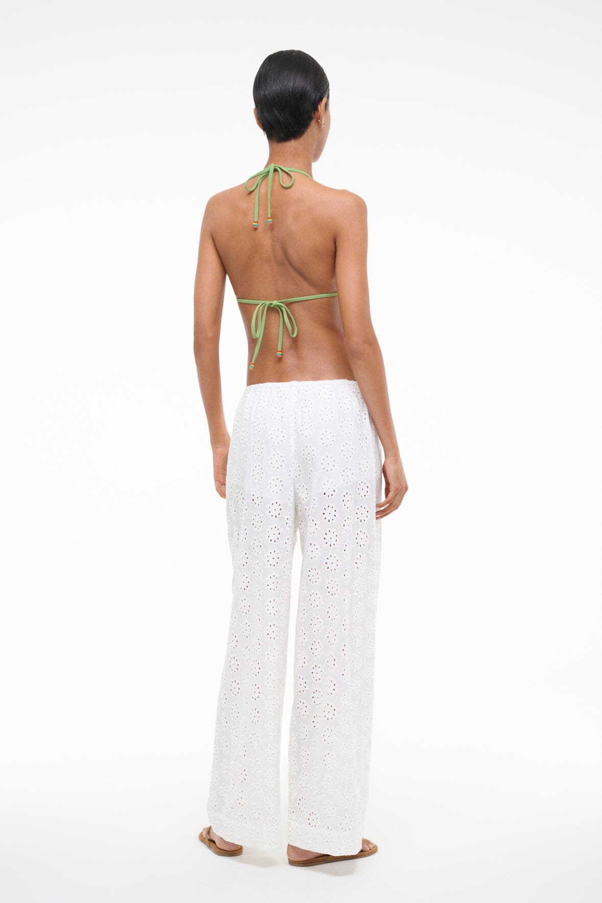 Image BONFIRE PANT | WHITE EYELET 4 of 6 and Clicking this image will trigger a zoom pop-up