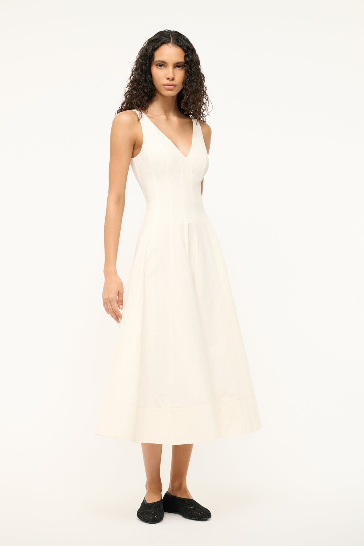 Image MARIETA DRESS | IVORY 3 of 6 and Clicking this image will trigger a zoom pop-up