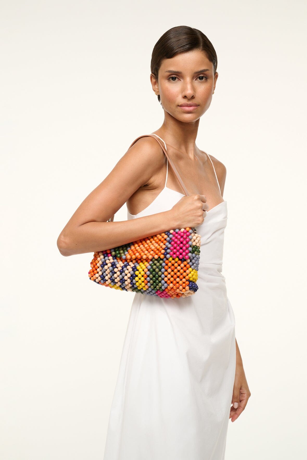 Image TIMMY SHOULDER BAG | MULTI BAYADERE STRIPE 2 of 6 and Clicking this image will trigger a zoom pop-up