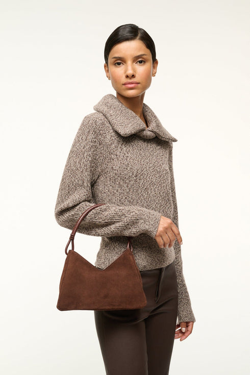 Go to VALERIE SHOULDER BAG MAHOGANY SUEDE view 2