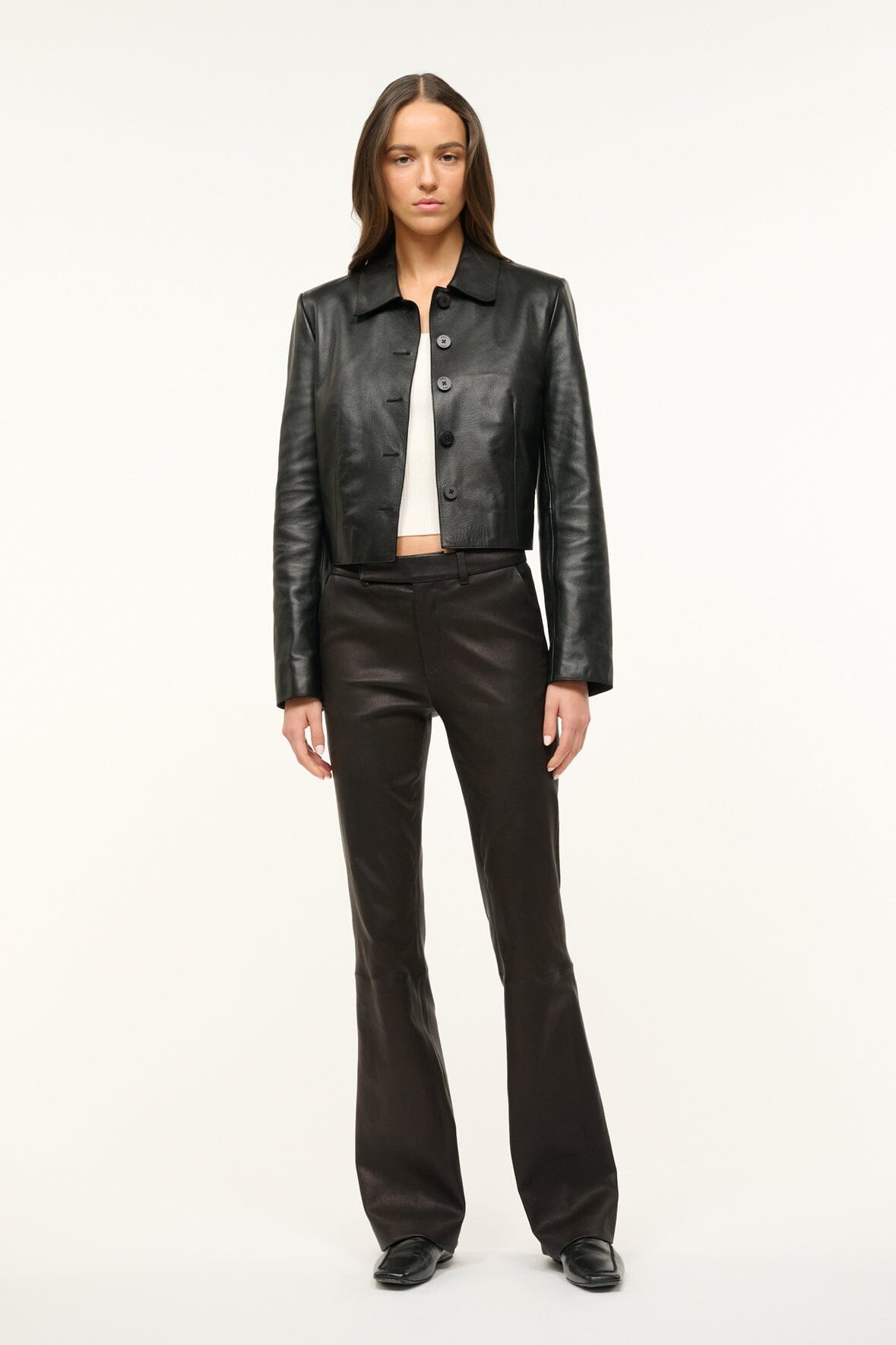 Image LEATHER MARINO JACKET | BLACK 2 of 6 and Clicking this image will trigger a zoom pop-up