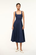 The Wells Dress: Corset Style Scoop Neck Dress | STAUD The Wells Dress: Corset Style Scoop Neck Dress | STAUD