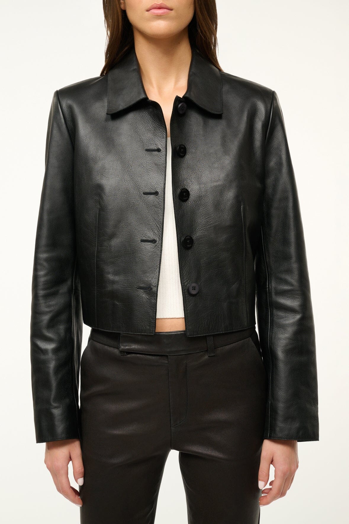 Image LEATHER MARINO JACKET | BLACK 5 of 6 and Clicking this image will trigger a zoom pop-up