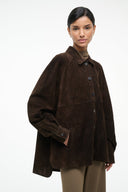 Image JOSETTE SUEDE SHIRT | ESPRESSO 3 of 6