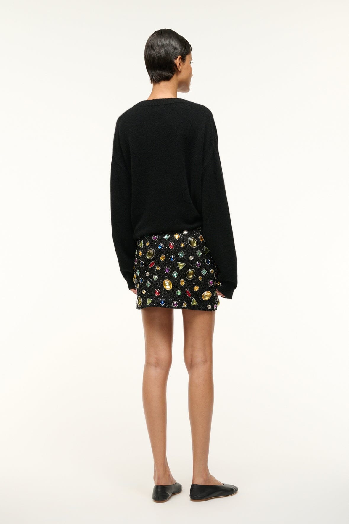 Image SUPERNOVA SKIRT | BLACK CELESTIAL 3 of 6 and Clicking this image will trigger a zoom pop-up