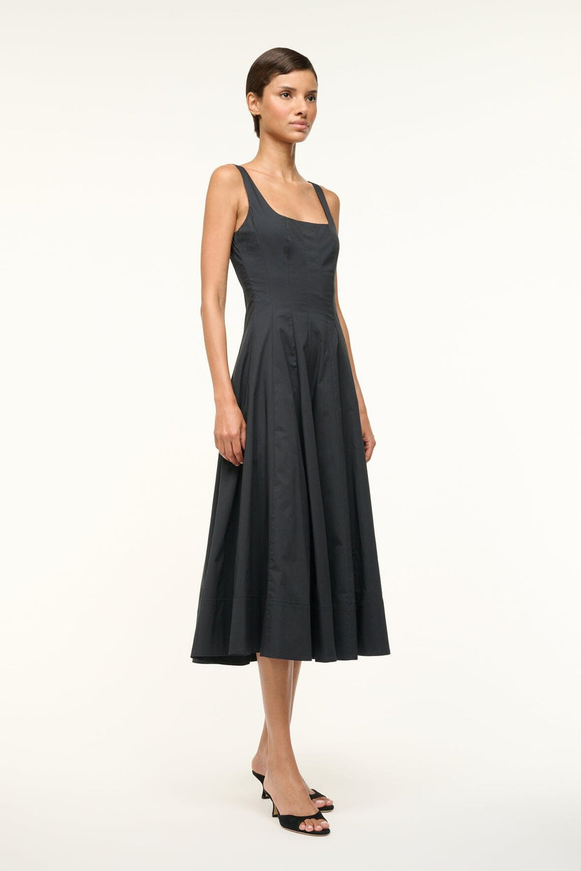 STAUD | WELLS DRESS BLACK