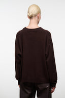 SERRANO CASHMERE RELAXED CREW | DARK CHOCOLATE DARK CHOCOLATE / XS