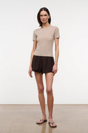 EASY CASHMERE TEE | STONE STONE / XS