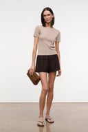 EASY CASHMERE TEE | STONE STONE / XS