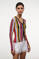 EZRA CARDIGAN | ARTIST STRIPE ARTIST STRIPE / XS