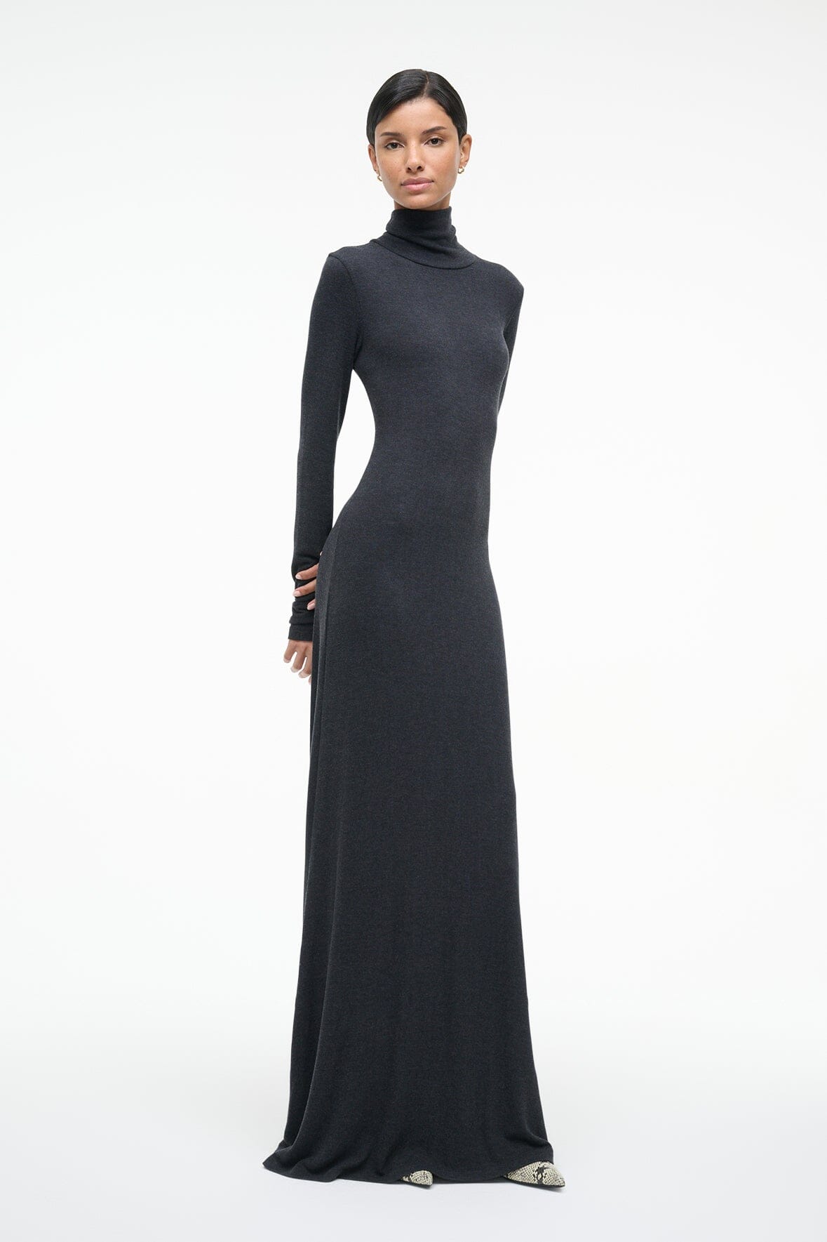 Image VANYA DRESS | CHARCOAL 5 of 7 and Clicking this image will trigger a zoom pop-up