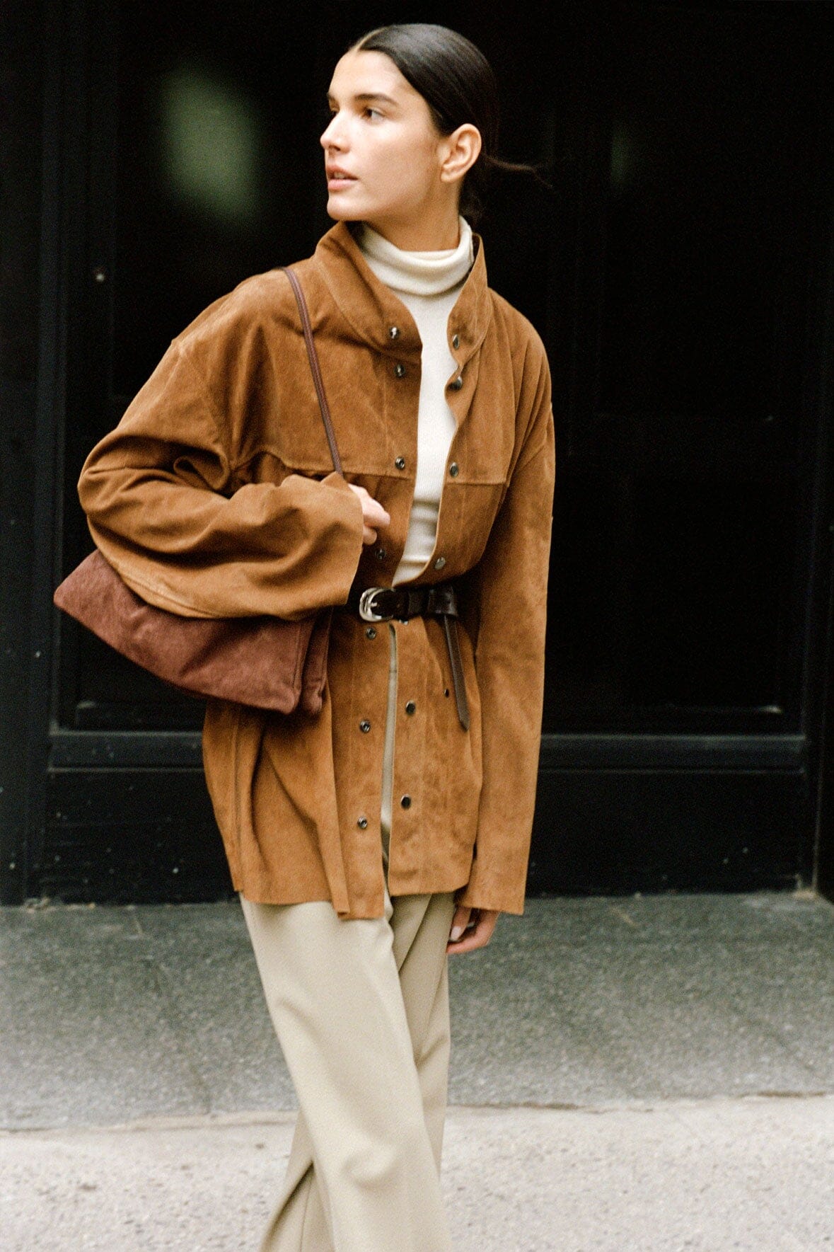 FOUNDATION JACKET TAN SUEDE