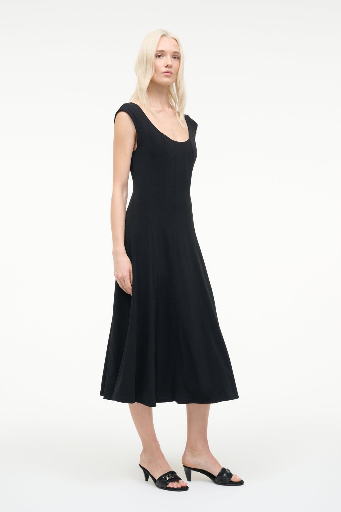 STAUD, Charlotte Jersey Dress in Black, Size Small STAUD, Charlotte Jersey Dress in Black, Size Small