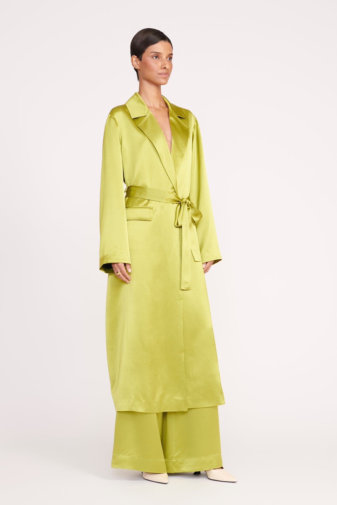 Image IMANI COAT | GARDEN MOSS 3 of 5 and Clicking this image will trigger a zoom pop-up