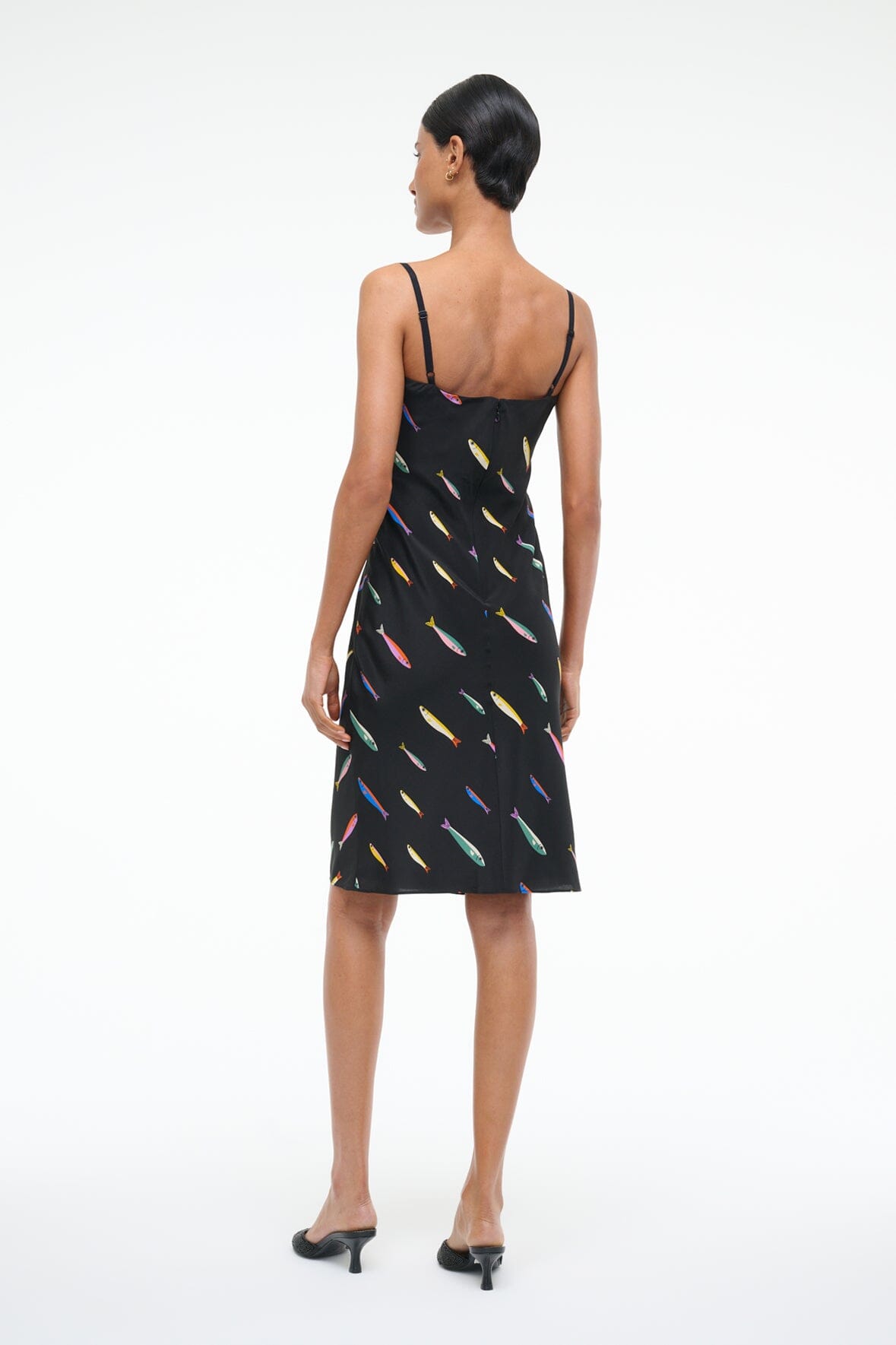 Image EVANGELINE SILK DRESS | POP SARDINES BLACK 6 of 6 and Clicking this image will trigger a zoom pop-up