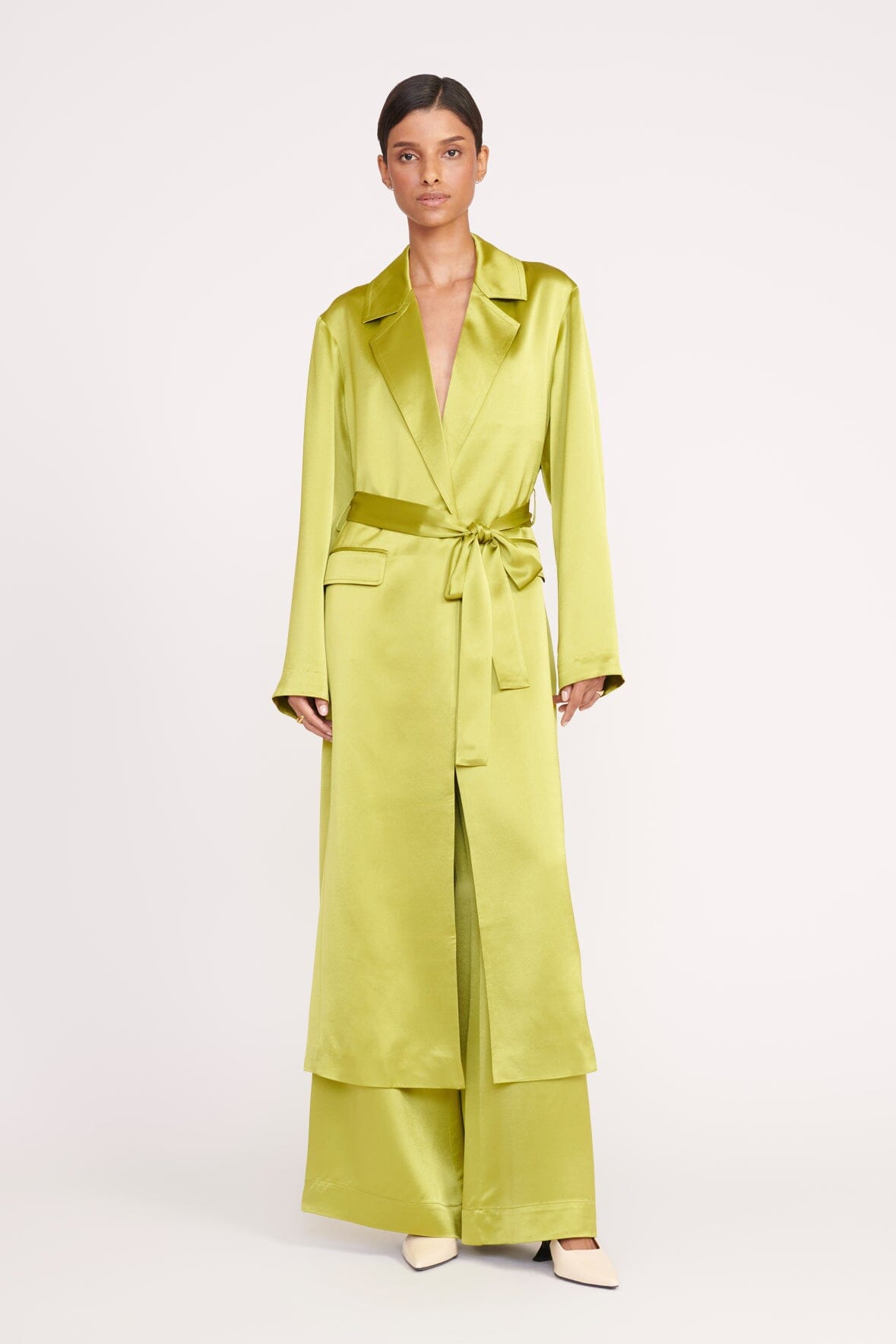 Image IMANI COAT | GARDEN MOSS 1 of 5 and Clicking this image will trigger a zoom pop-up