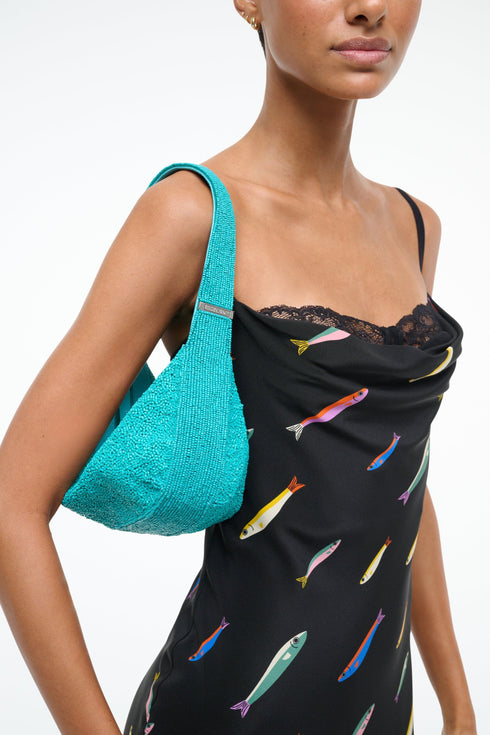 Go to DEMY BEADED SHOULDER BAG TEAL view 2