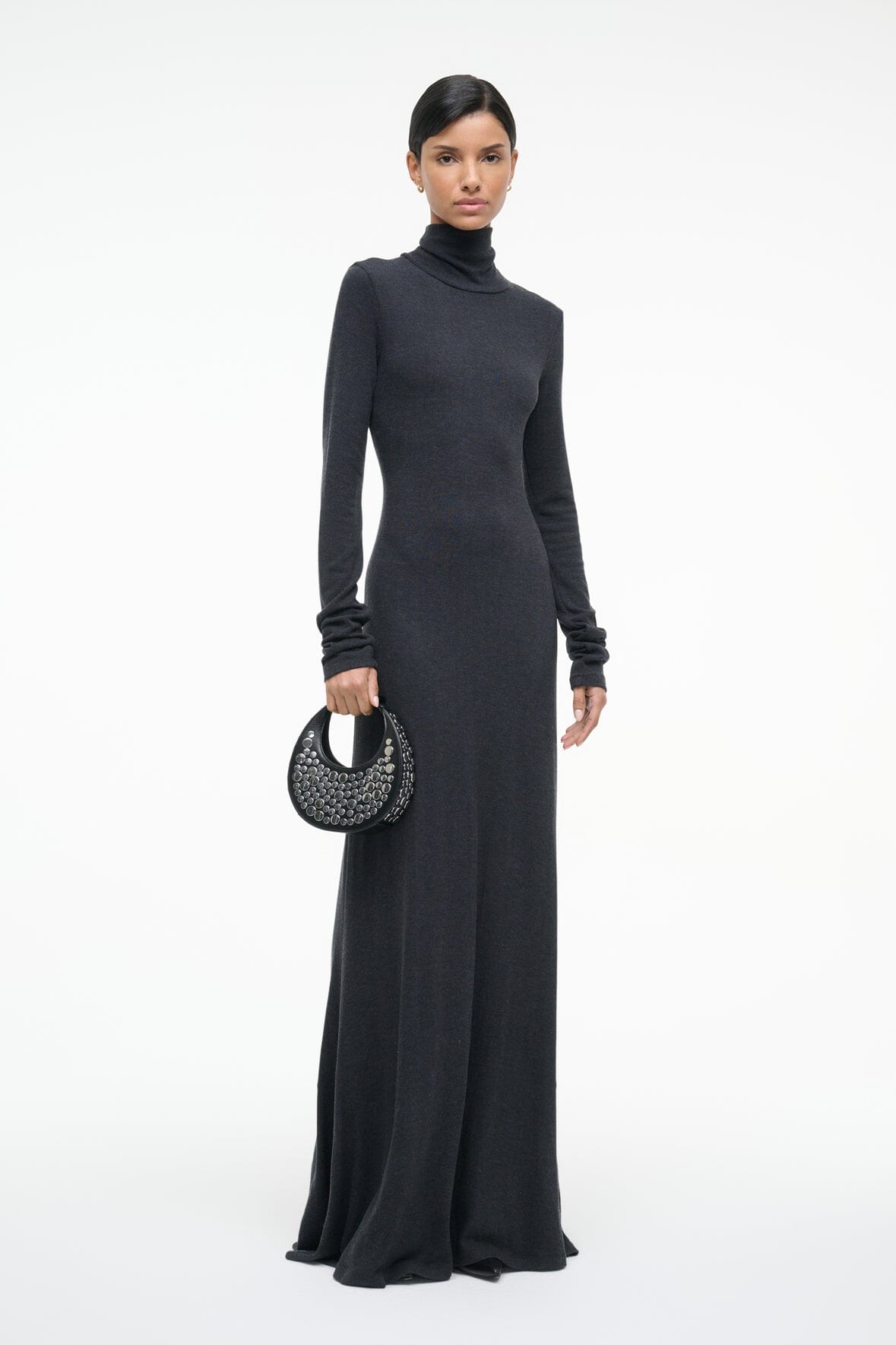 Image VANYA DRESS | CHARCOAL 7 of 7 and Clicking this image will trigger a zoom pop-up