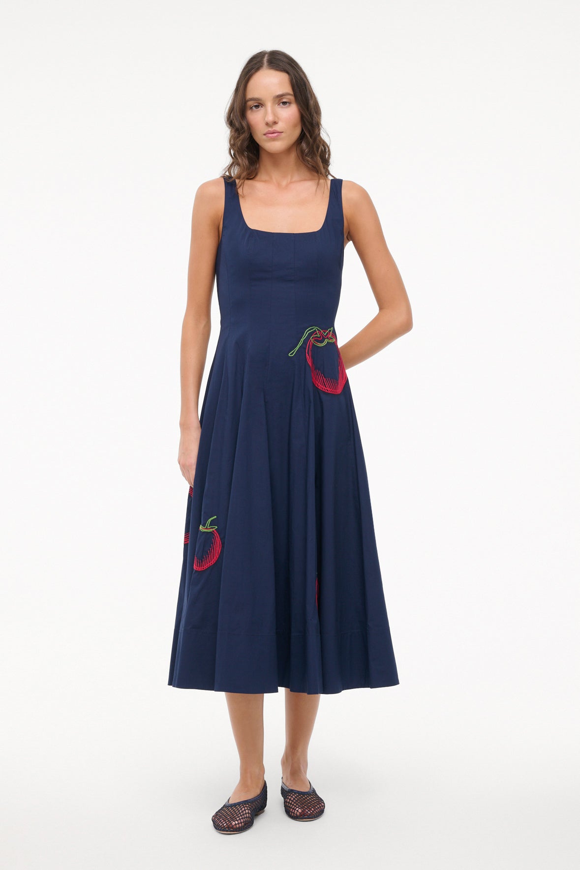 Image WELLS DRESS | NAVY ROMA 4 of 7 and Clicking this image will trigger a zoom pop-up