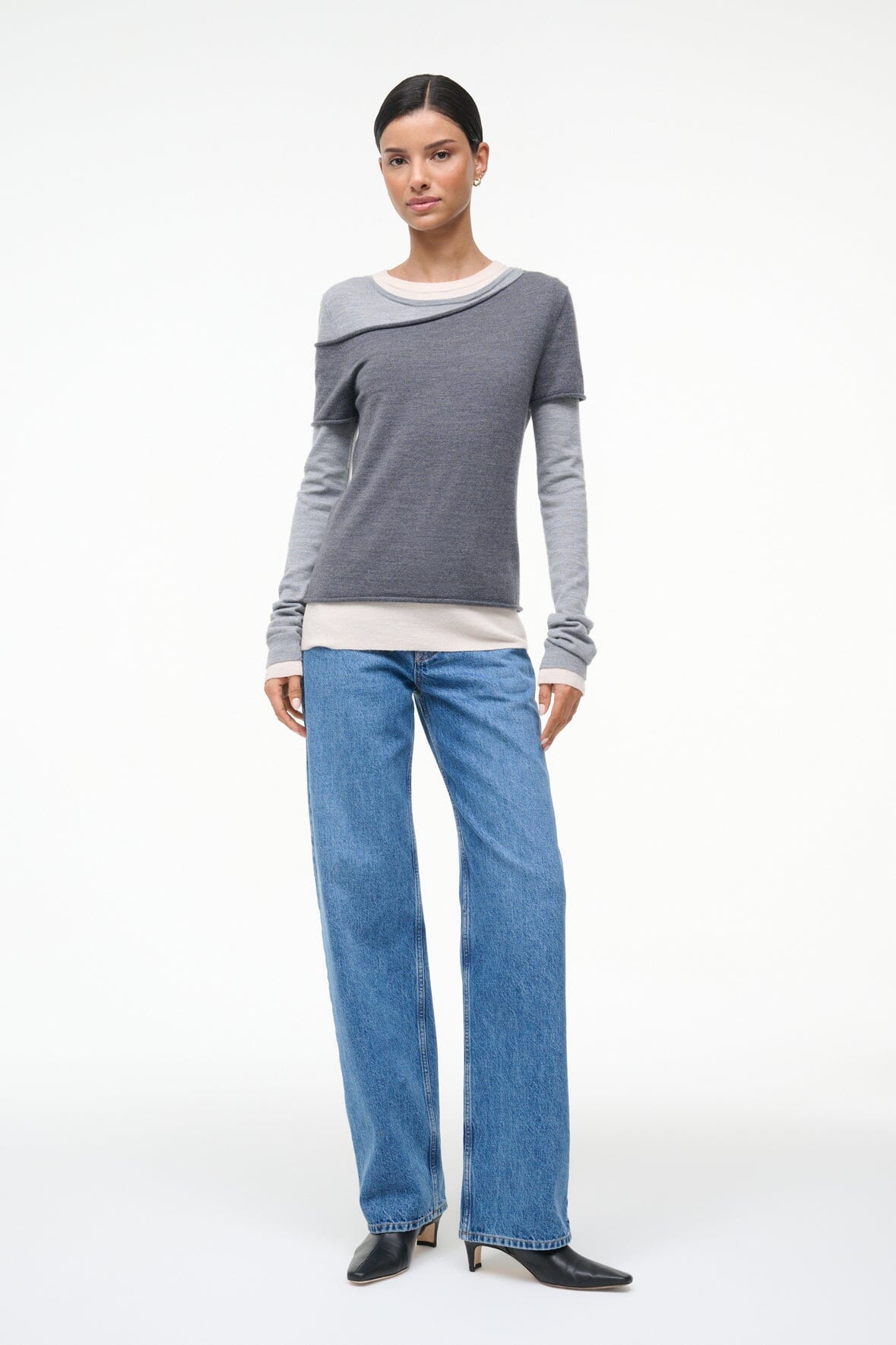 Image SERA TOP | HEATHER GREY MULTI 2 of 4 and Clicking this image will trigger a zoom pop-up