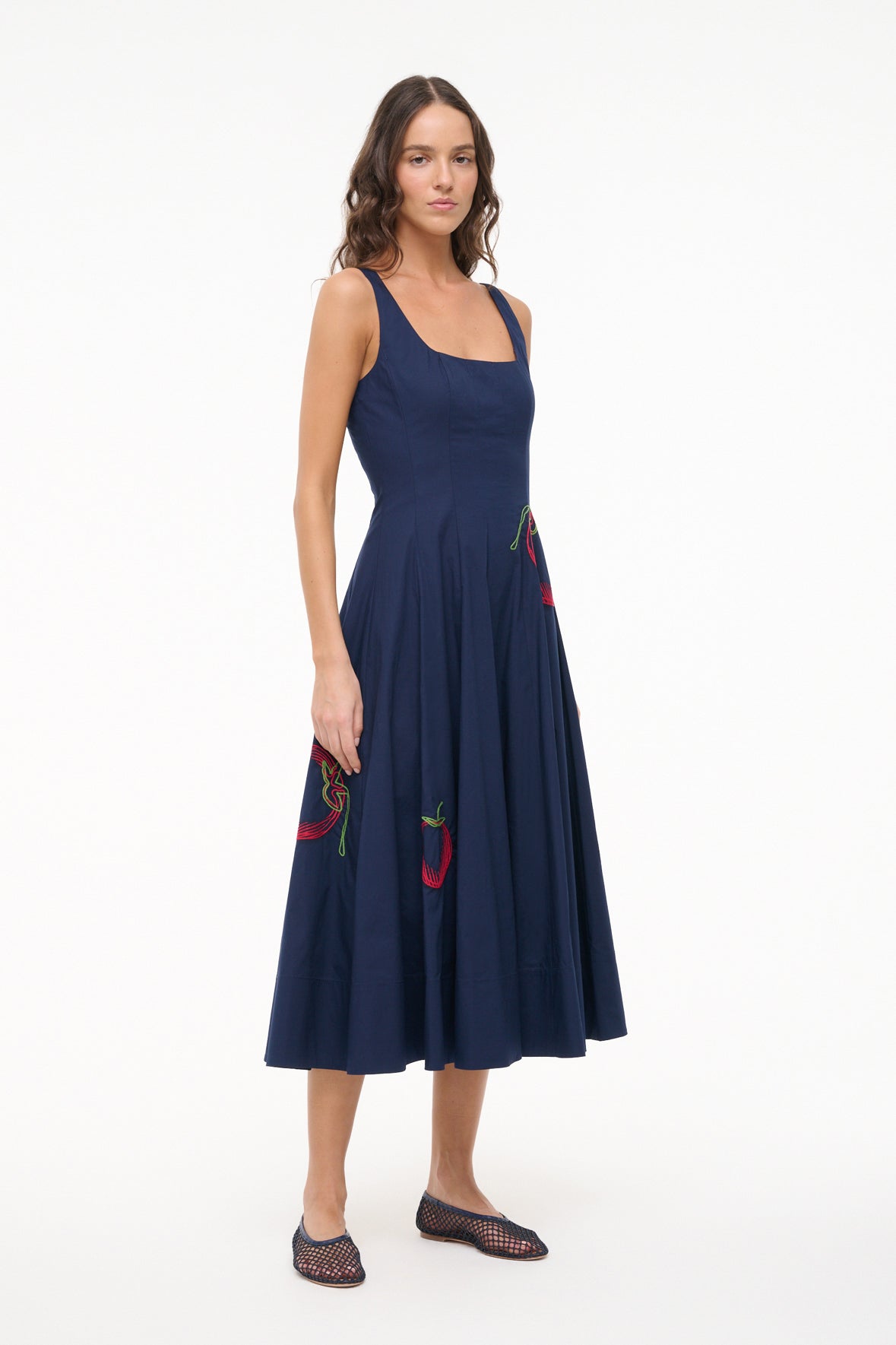 Image WELLS DRESS | NAVY ROMA 2 of 7 and Clicking this image will trigger a zoom pop-up